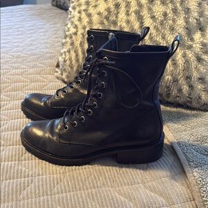 Frye Black Combat Boots